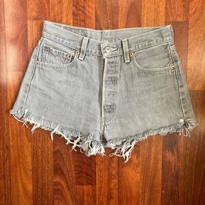 Levi's Gray Denim Women Shorts